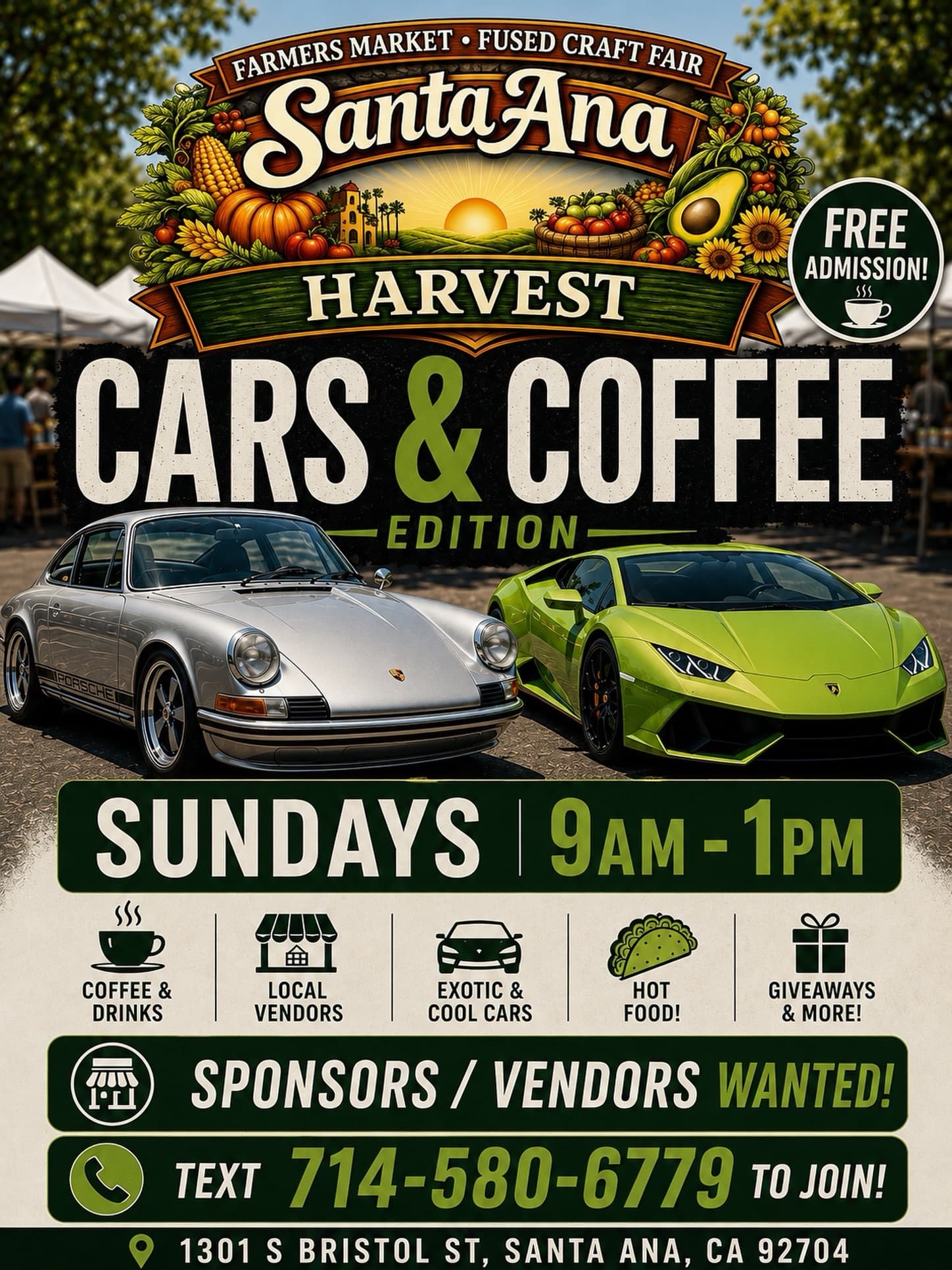 Cars & Coffee at Santa Ana Harvest