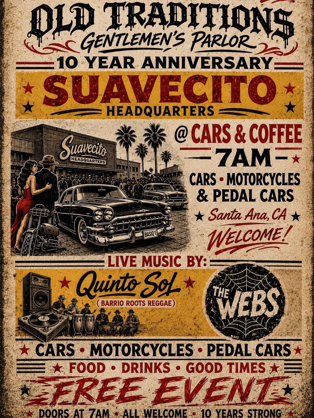 Cars & Coffee at Suavecito HQ — 10 Year Anniversary