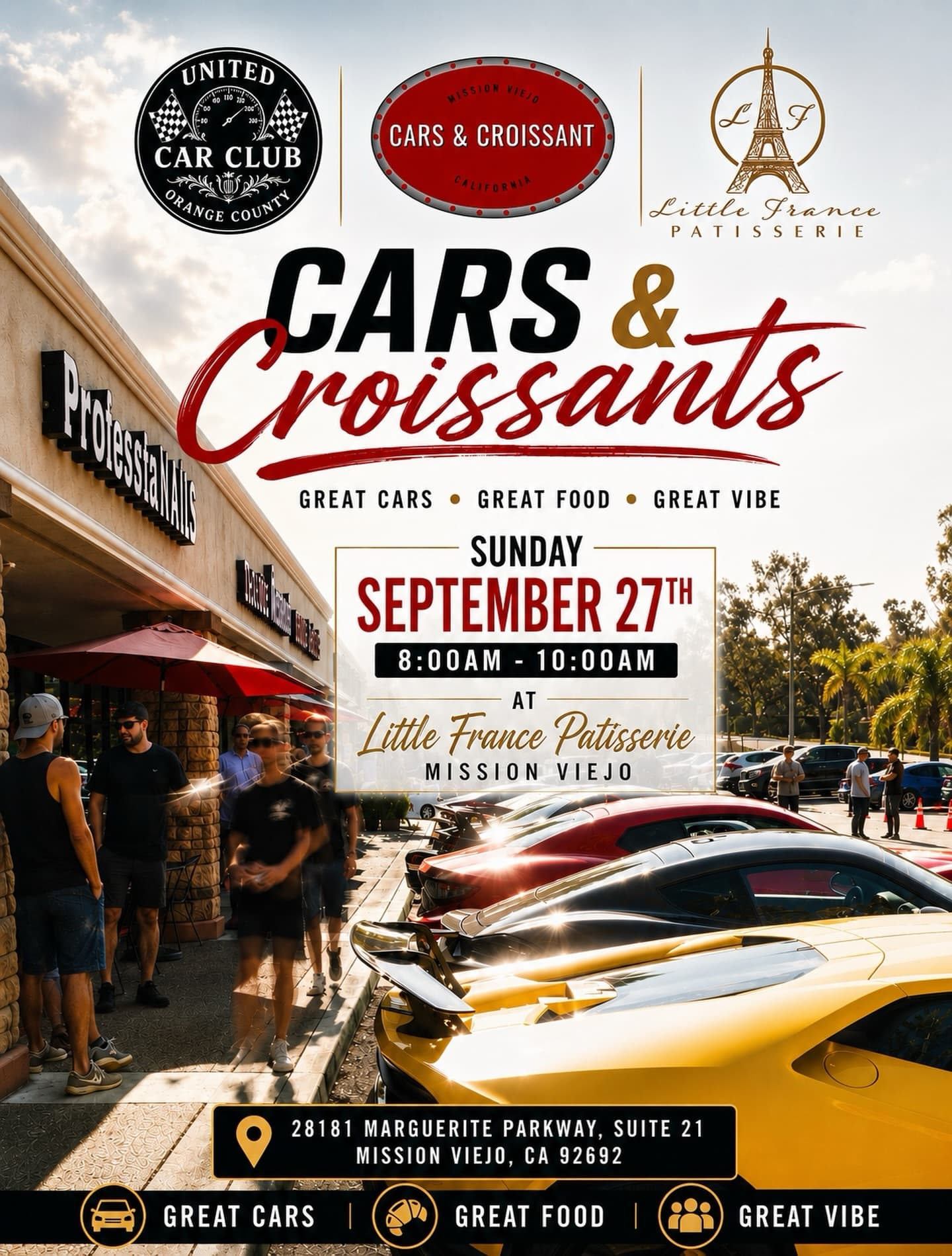 Cars & Croissants at Little France Patisserie