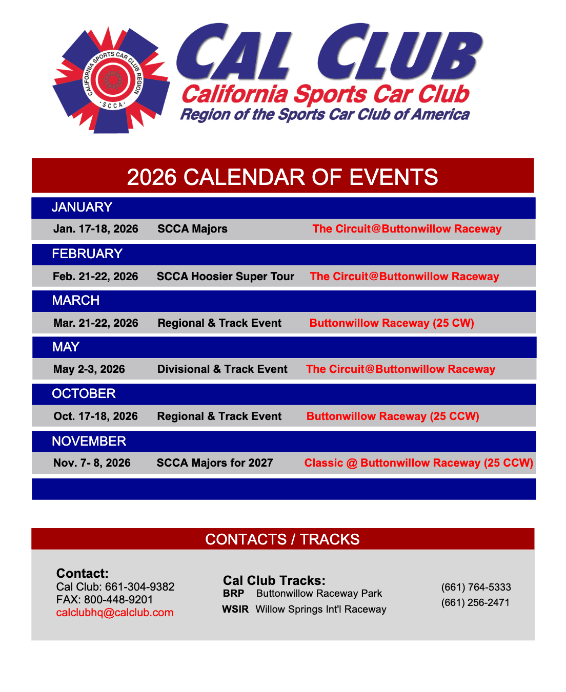 Cal Club Regional Race at Buttonwillow