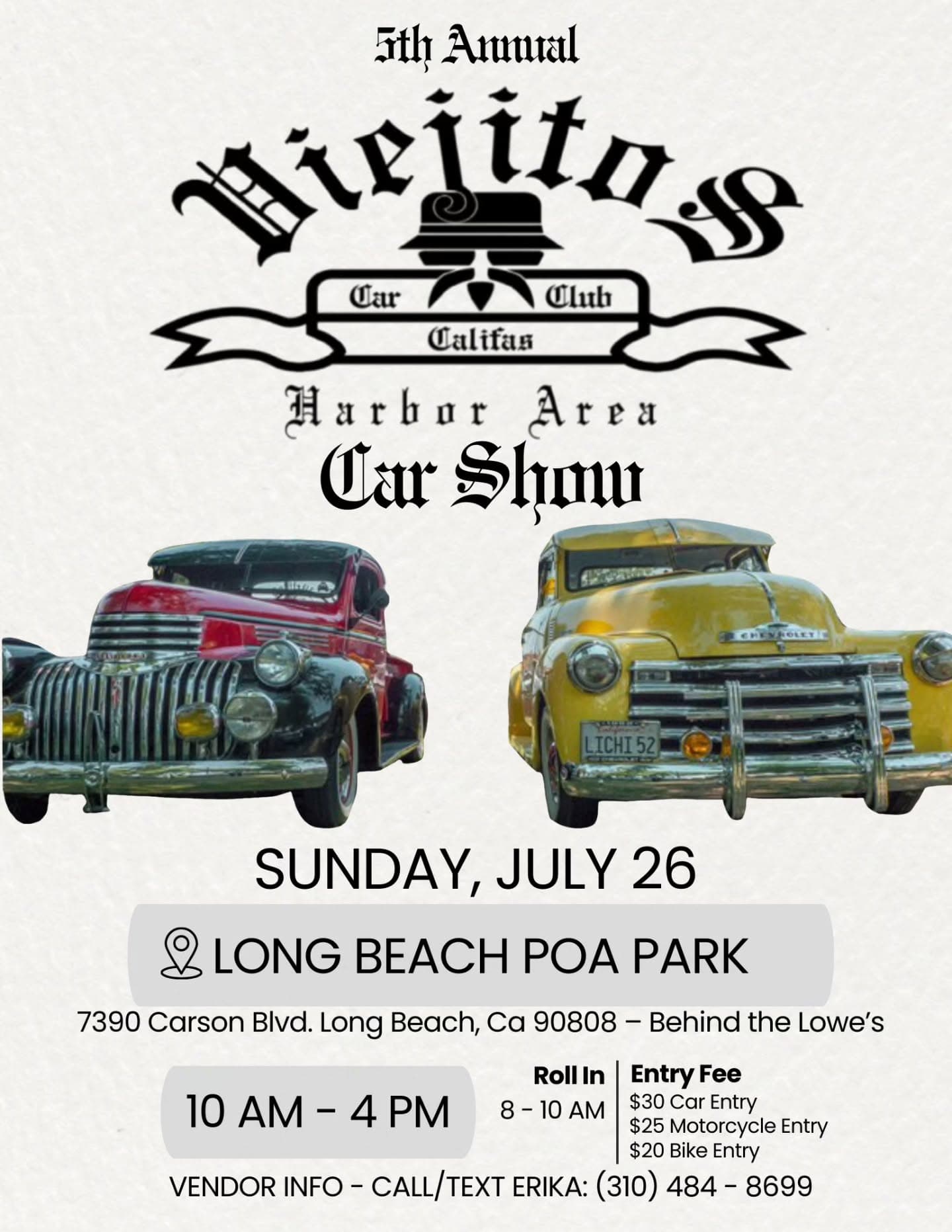 5th Annual Viejitos Harbor Area Car Show