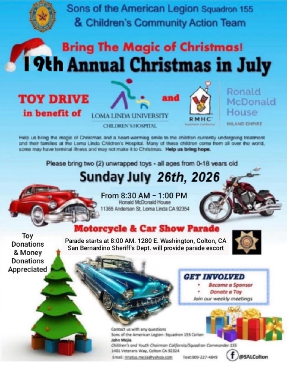 19th Annual Christmas in July Motorcycle & Car Show Parade