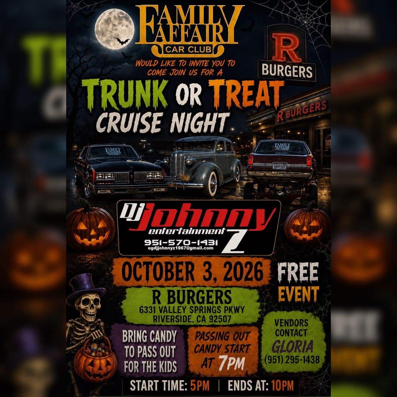 Family Affair Trunk or Treat Cruise Night