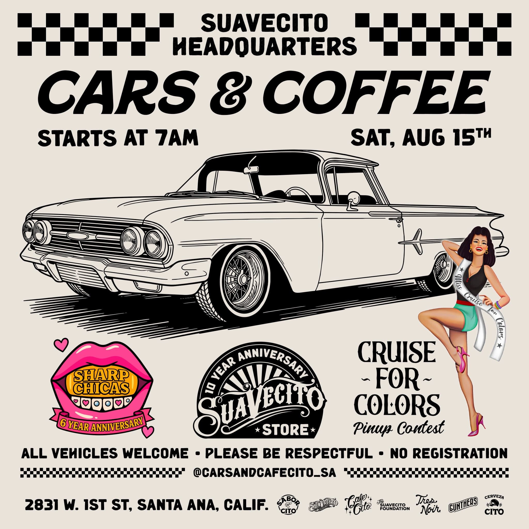 Cars & Coffee at Suavecito Headquarters