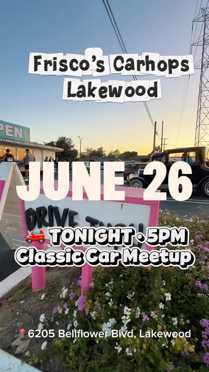 Frisco’s Carhops Classic Car Meetup