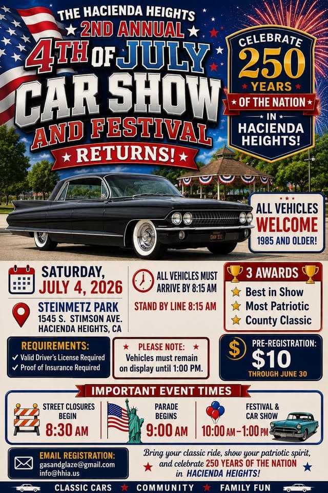 Hacienda Heights 2nd Annual 4th of July Car Show